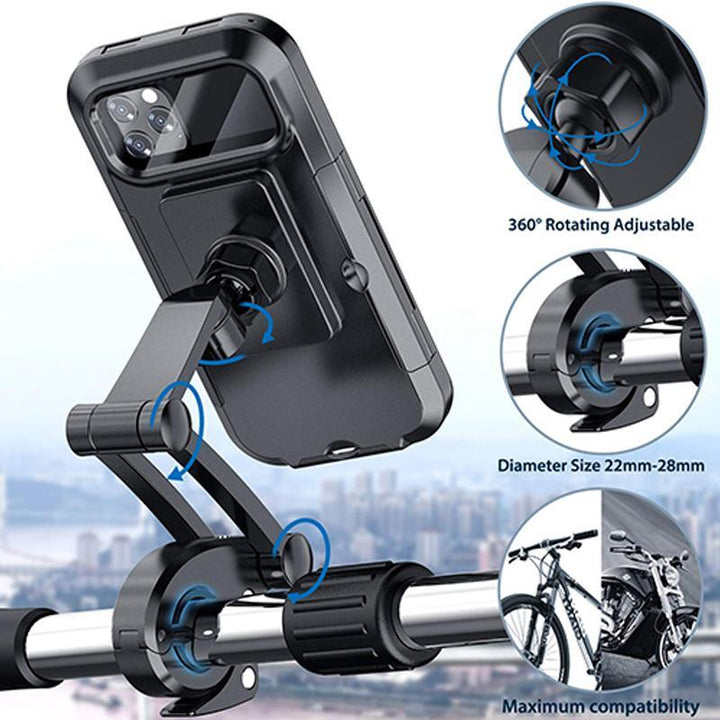 RideCharge Pro – Waterproof Phone Holder with USB and 15W Wireless Charging for Bike and E-Bike | Kalsten