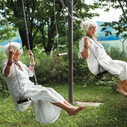 Kalsten | Tree of Life Sister on the Swing Cry-stal Pendant Necklace