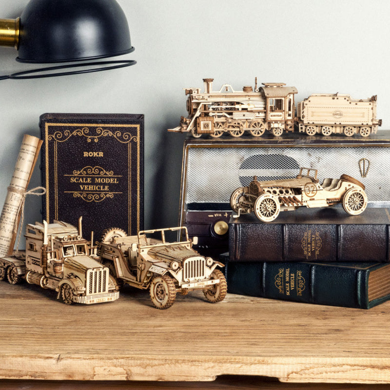 Super Wooden Mechanical Model Puzzle Set | Kalsten