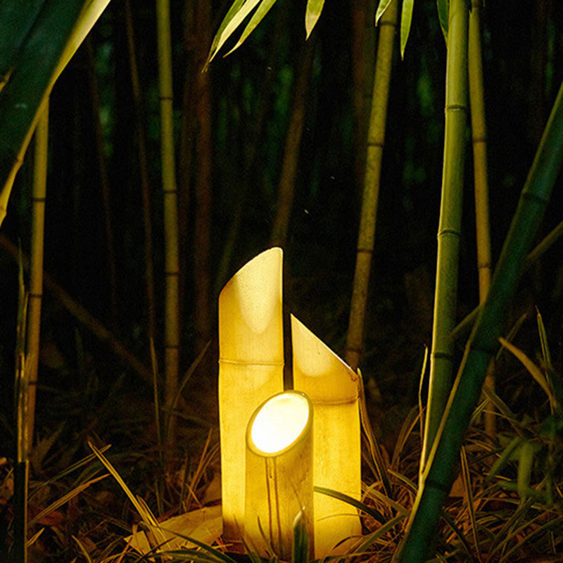 Contemporary Creative Waterproof Solar Resin Bamboo LED Landscape Lighting Outdoor Light For Garden | Kalsten