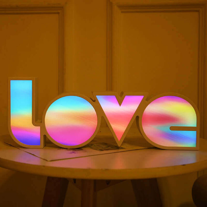 Valentines Day Decor LED LOVE Light Valentines Day Gift For Girlfriend Bithday Wedding Party Decoration Romantic Wedding Decor | Kalsten