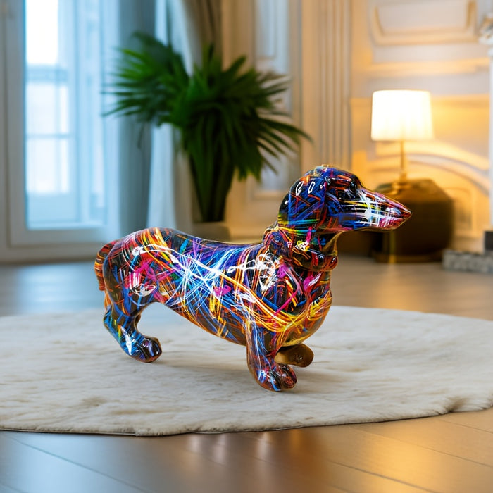 Kalsten | Dachshund Delight – Colorful Dachshund Sculpture for a Playful Atmosphere in Your Home