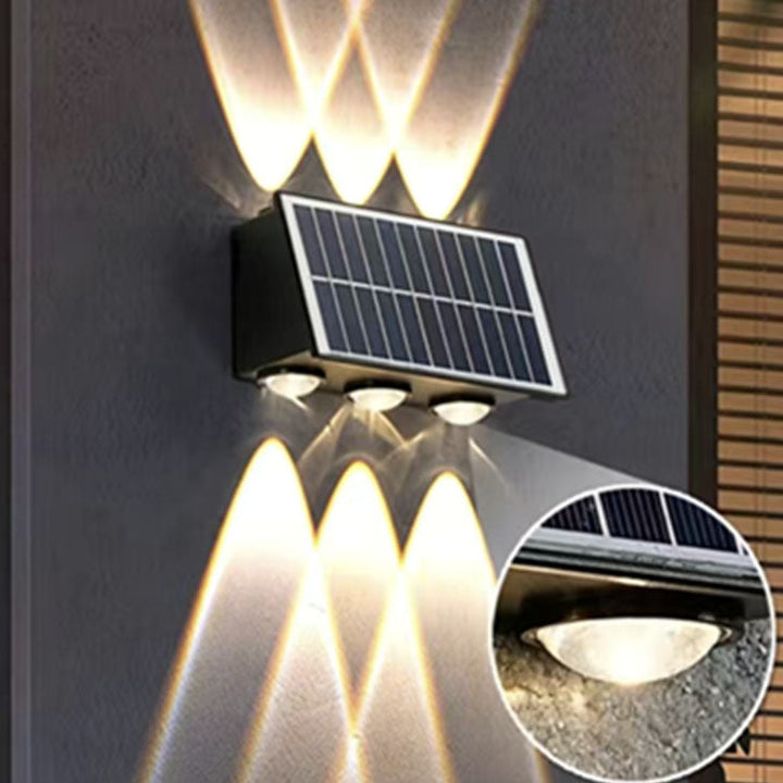 Contemporary Industrial Solar Waterproof ABS Column LED Wall Sconce Lamp For Outdoor Patio | Kalsten