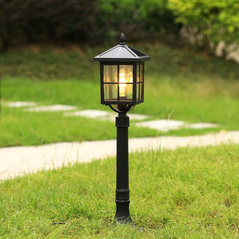 Industrial Solar Waterproof Die-Cast Aluminum Glass 1-Light Outdoor Lawn Landscape Light | Kalsten