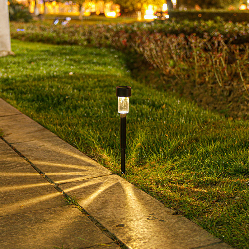 Modern Minimalist Waterproof Solar Cylinder Plastic Stainless Steel LED Landscape Light For Garden | Kalsten