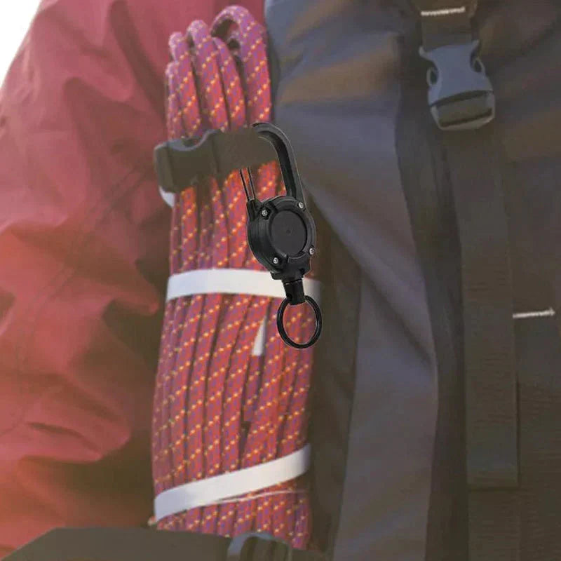 Outdoor Automatic Expandable Wire Rope Luya Theft Protection Tactical Keychain | Kalsten