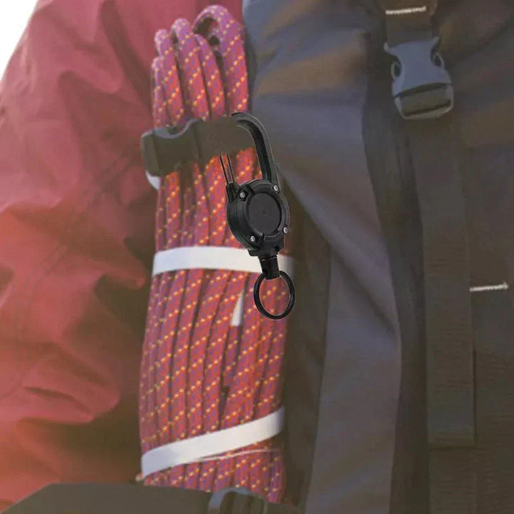 Outdoor Automatic Expandable Wire Rope Luya Theft Protection Tactical Keychain | Kalsten
