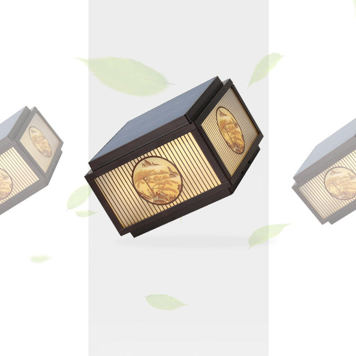 Modern Minimalist Solar Waterproof Square Aluminum Glass LED Post Head Light For Garden | Kalsten