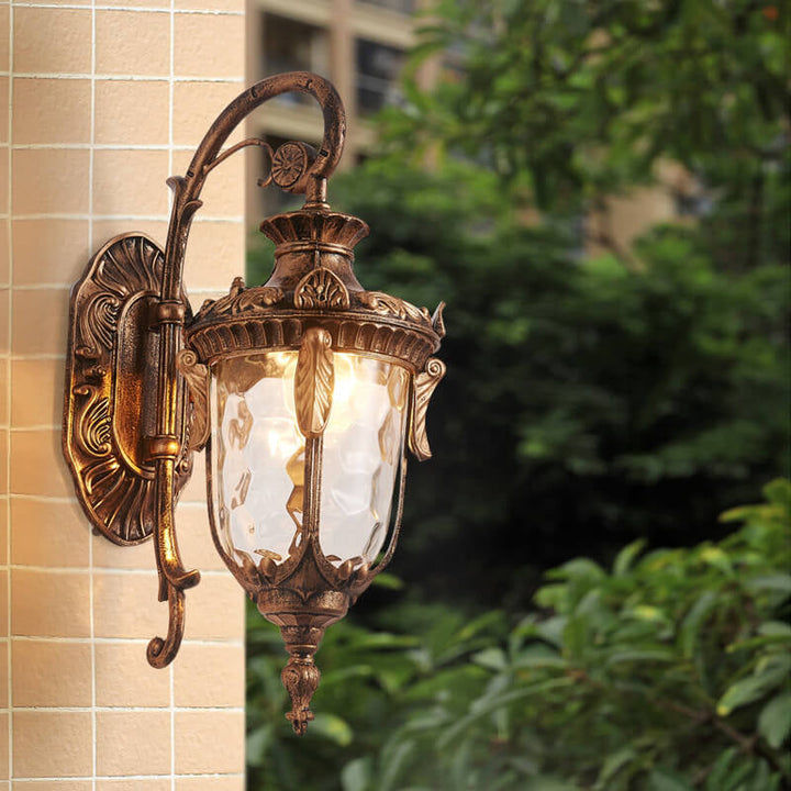 European Deluxe Lantern Outdoor Waterproof 1-Light Wall Sconce Lamp | Kalsten