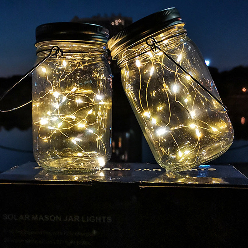 Modern Art Deco Waterproof Solar Glass Stainless Steel Copper Wire Star LED String Lights Outdoor Lighting For Garden | Kalsten