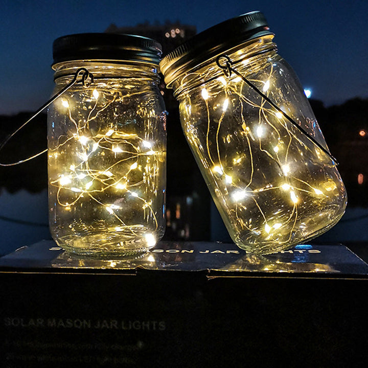 Modern Art Deco Waterproof Solar Glass Stainless Steel Copper Wire Star LED String Lights Outdoor Lighting For Garden | Kalsten