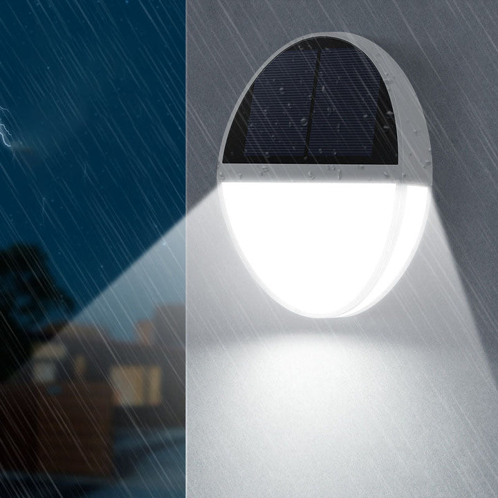Solar Outdoor Waterproof Round Flat Body Radar Sensor LED Wall Sconce Lamp | Kalsten