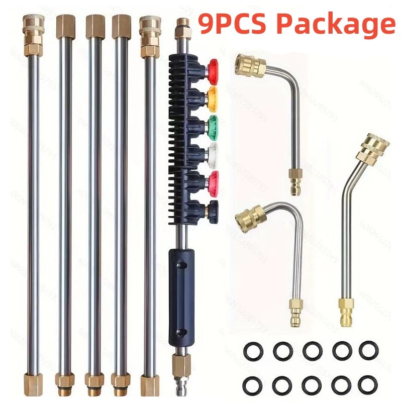 Kalsten | 4000 PSI Telescoping High Pressure Washer Wand Set for Gutter & Roof Drainage & Walls Cleaning