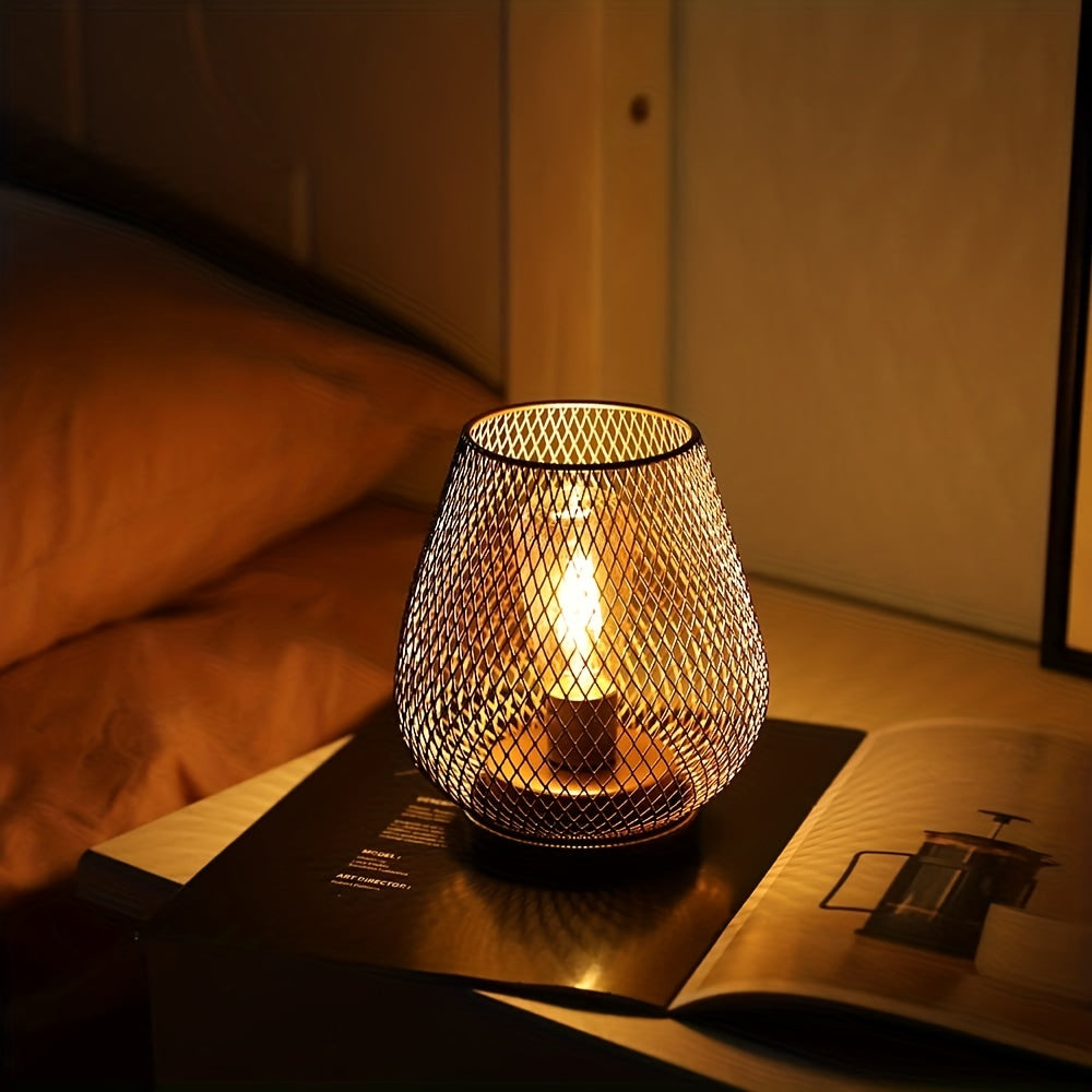 RusticMesh Table Lamp Set – Industrial Style and Atmospheric Lighting | Kalsten