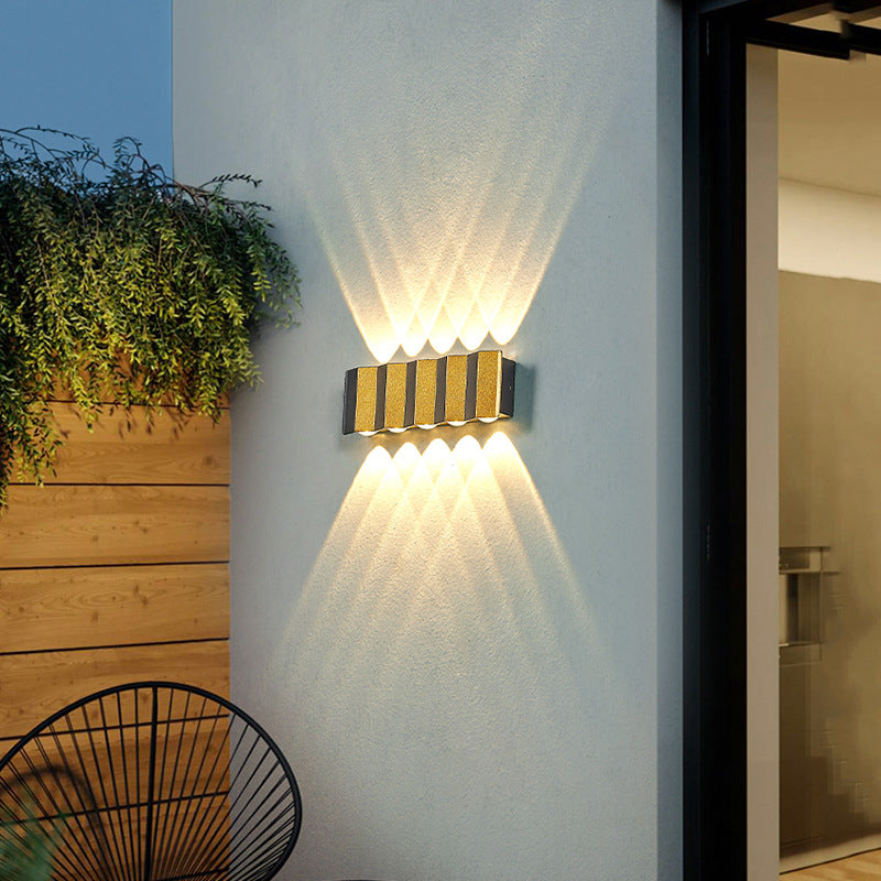 Modern Light Luxury Golden Aluminium Outdoor Waterproof Terrace LED Wall Light Lamp | Kalsten