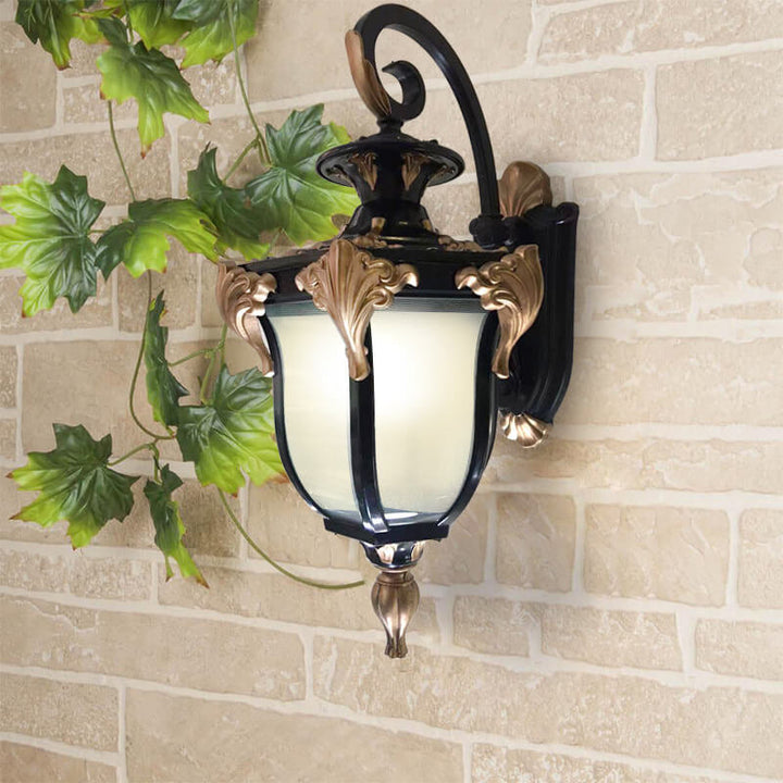 European Retro Lantern Glass Outdoor Waterproof 1-Light Wall Sconce Lamp | Kalsten