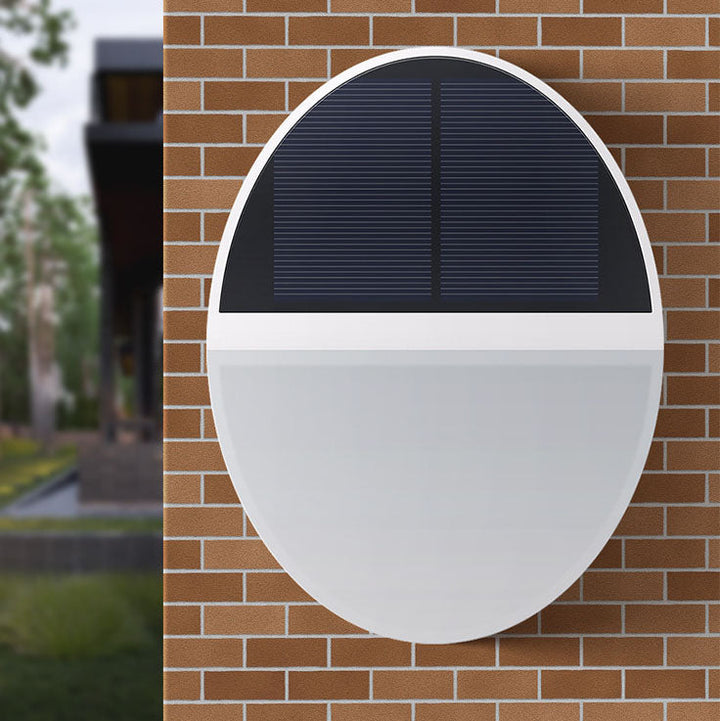 Solar Outdoor Waterproof Round Flat Body Radar Sensor LED Wall Sconce Lamp | Kalsten