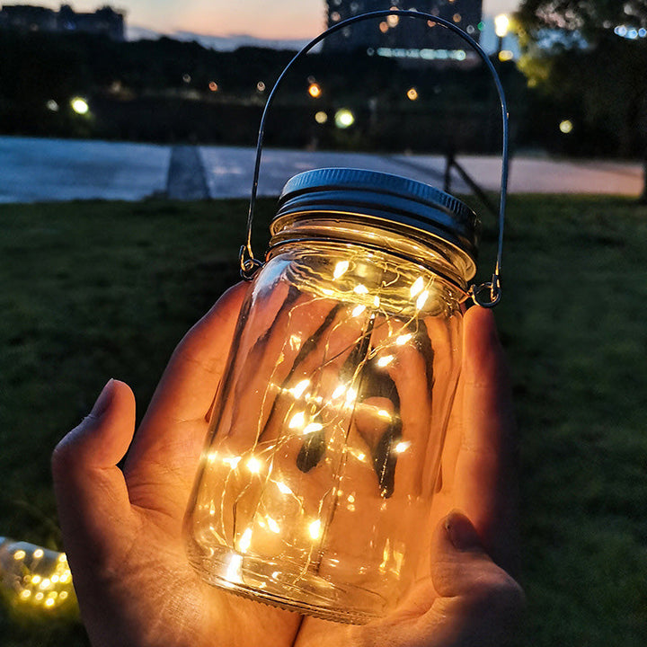 Modern Art Deco Waterproof Solar Glass Stainless Steel Copper Wire Star LED String Lights Outdoor Lighting For Garden | Kalsten