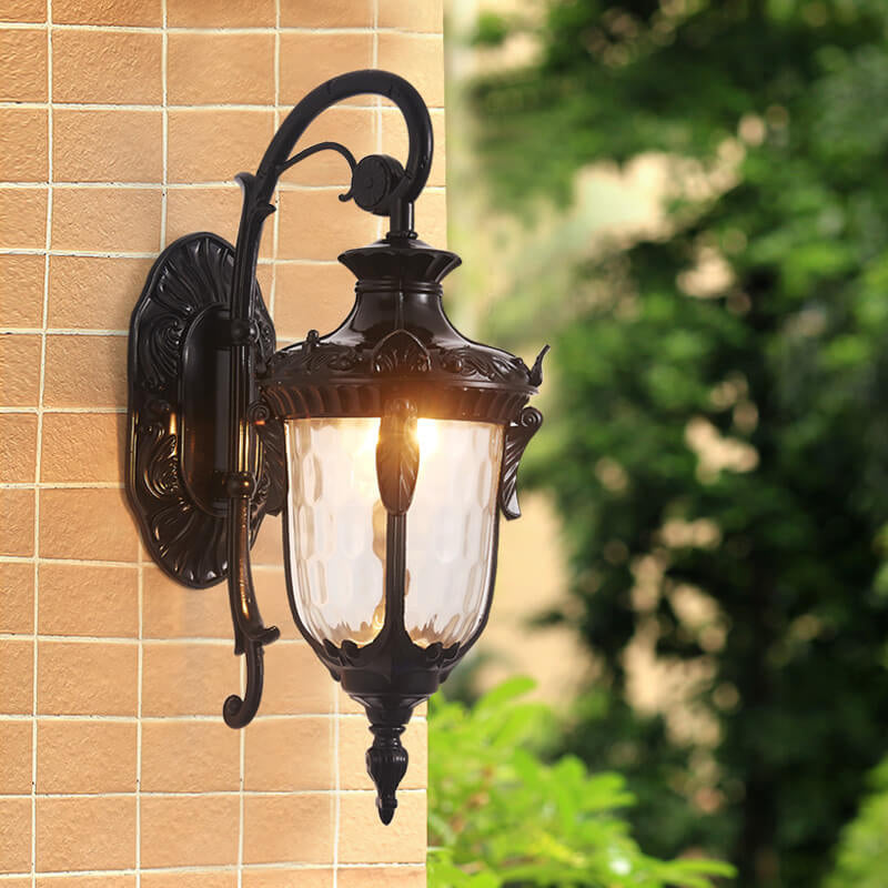 European Deluxe Lantern Outdoor Waterproof 1-Light Wall Sconce Lamp | Kalsten