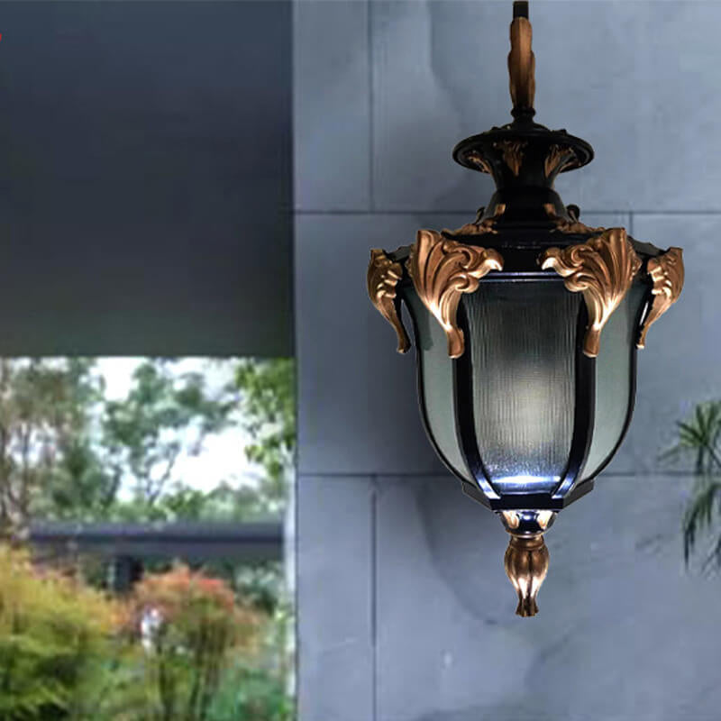 European Retro Lantern Glass Outdoor Waterproof 1-Light Wall Sconce Lamp | Kalsten