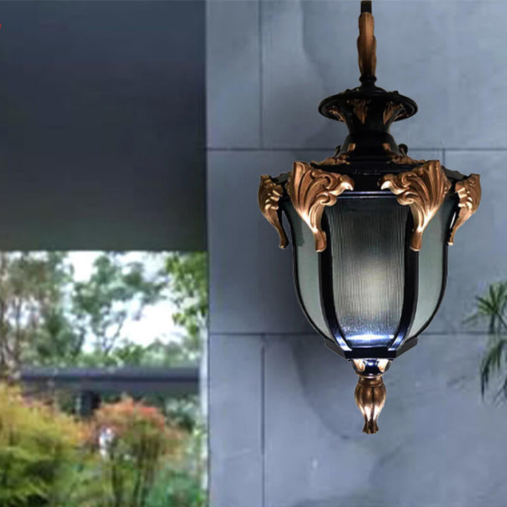 European Retro Lantern Glass Outdoor Waterproof 1-Light Wall Sconce Lamp | Kalsten