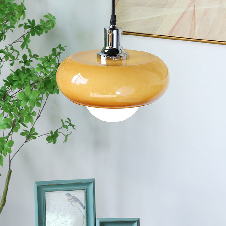 Bauhaus Dome Coffee Glass Pendant Light | Kalsten