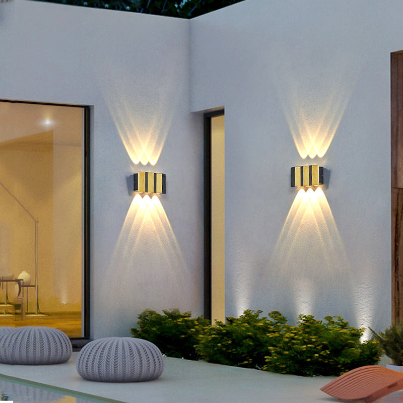 Modern Light Luxury Golden Aluminium Outdoor Waterproof Terrace LED Wall Light Lamp | Kalsten