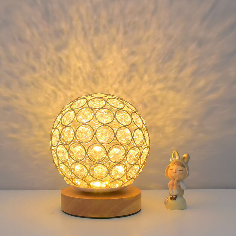 Modern Minimalistic Round USB Rechargeable LED Night Light Table Lamp | Kalsten