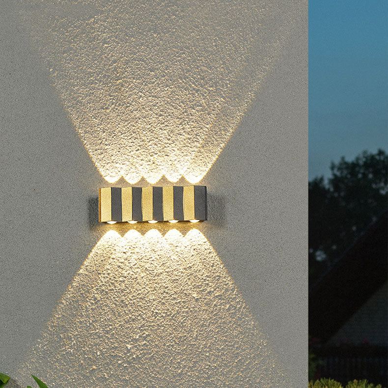 Modern Light Luxury Golden Aluminium Outdoor Waterproof Terrace LED Wall Light Lamp | Kalsten