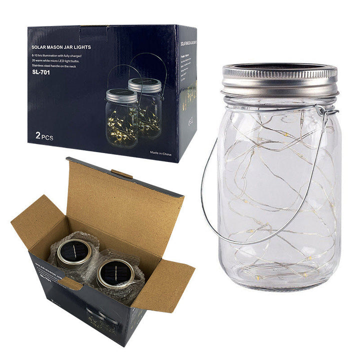 Modern Art Deco Waterproof Solar Glass Stainless Steel Copper Wire Star LED String Lights Outdoor Lighting For Garden | Kalsten