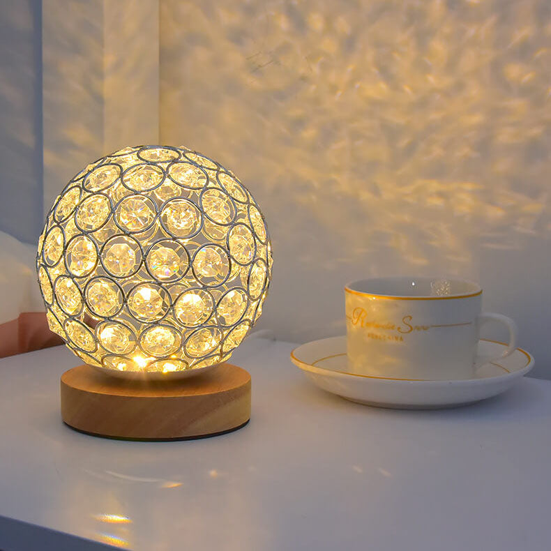 Modern Minimalistic Round USB Rechargeable LED Night Light Table Lamp | Kalsten