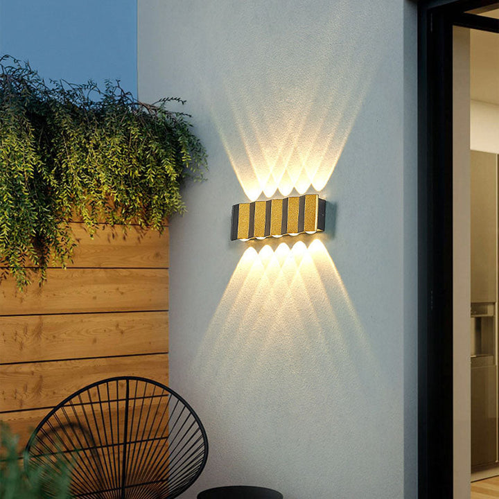 Modern Light Luxury Golden Aluminium Outdoor Waterproof Terrace LED Wall Light Lamp | Kalsten