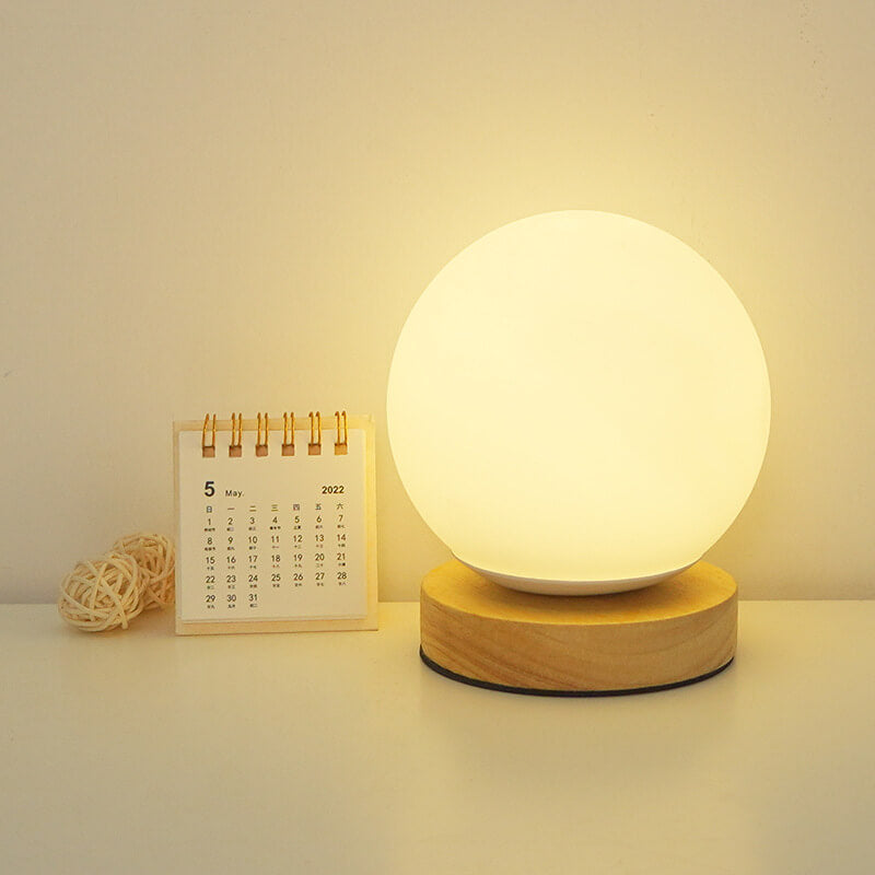 Modern Minimalistic Round USB Rechargeable LED Night Light Table Lamp | Kalsten