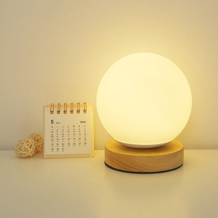 Modern Minimalistic Round USB Rechargeable LED Night Light Table Lamp | Kalsten