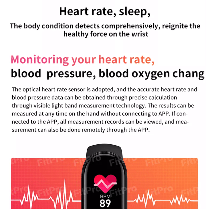 Smartwatch - with pulse and blood pressure monitor | Kalsten