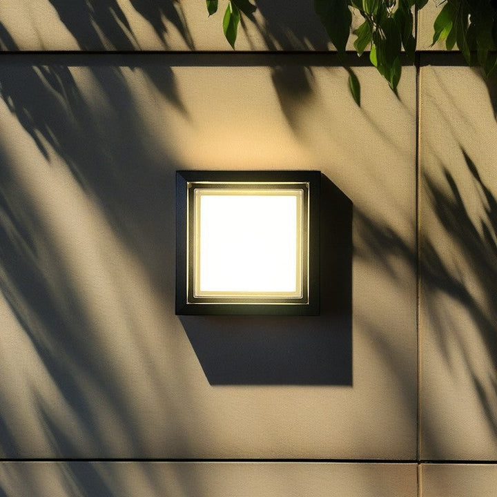 Modern Minimalist Waterproof Square Aluminum Acrylic LED Outdoor Wall Sconce Lamp For Garden | Kalsten