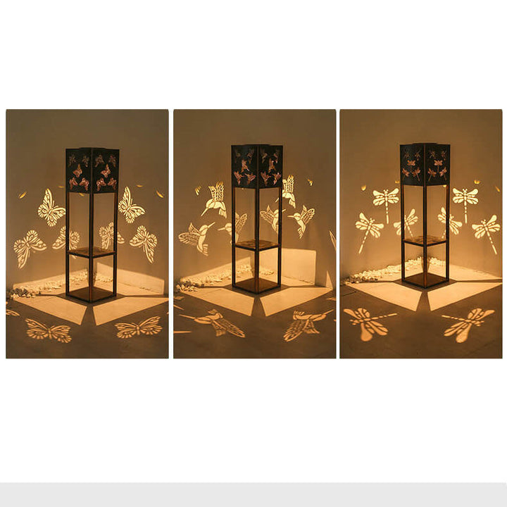 Solar Butterfly Light Shadow Square Shelf Planter Light Garden Decorative Outdoor Waterproof Patio Outdoor Light | Kalsten