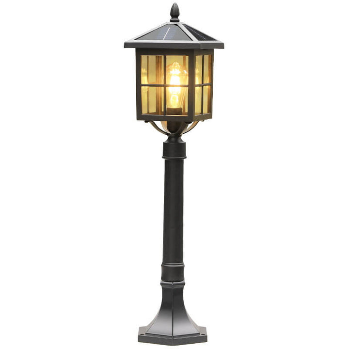Industrial Solar Waterproof Die-Cast Aluminum Glass 1-Light Outdoor Lawn Landscape Light | Kalsten