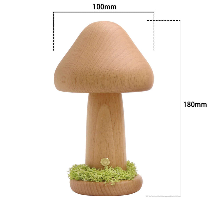 Twisted Mushroom Night Warm Light Touch Bedroom Bedhead Night Light Beech Wood LED USB Decorative Atmosphere Lamps Home Decor | Kalsten