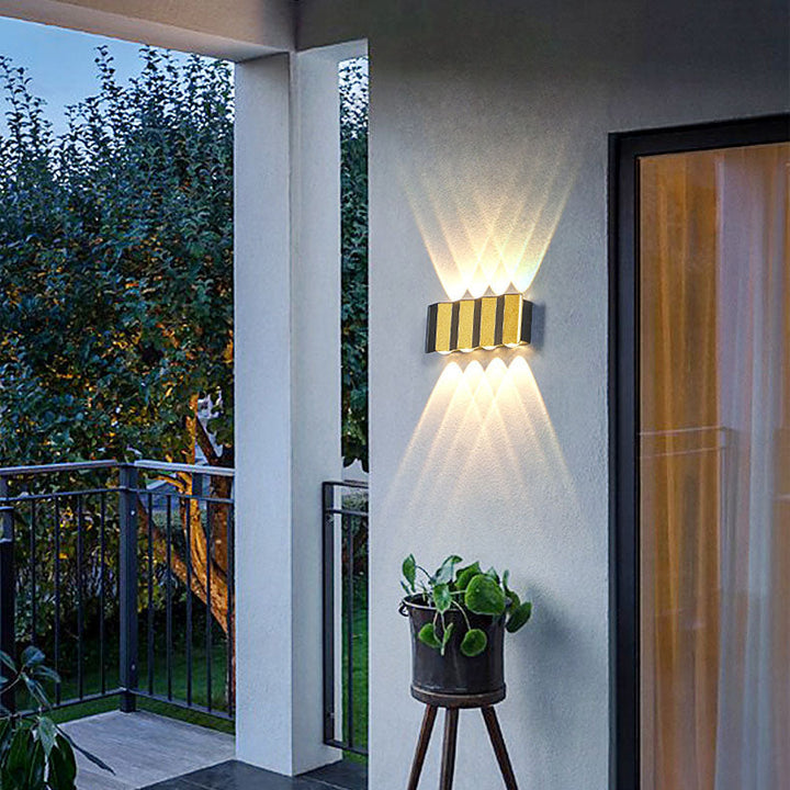 Modern Light Luxury Golden Aluminium Outdoor Waterproof Terrace LED Wall Light Lamp | Kalsten