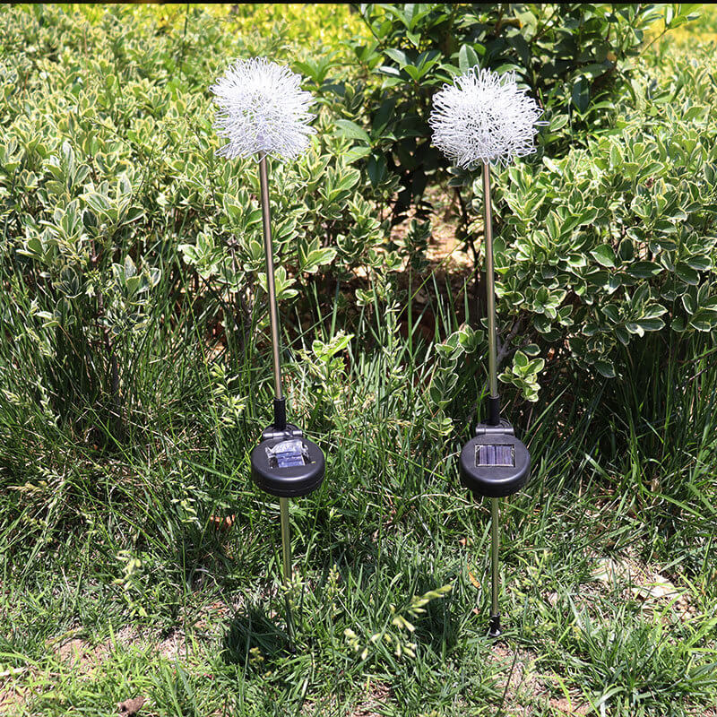 Solar Dandelion Aluminum Wire Globe Light LED Outdoor Waterproof Luminous Garden Insert Ground Landscape Light | Kalsten