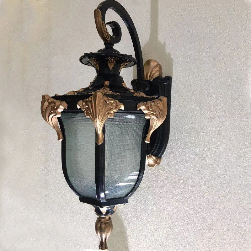 European Retro Lantern Glass Outdoor Waterproof 1-Light Wall Sconce Lamp | Kalsten