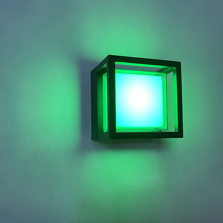 Modern Minimalist Waterproof Square Aluminum Acrylic LED Outdoor Wall Sconce Lamp For Garden | Kalsten