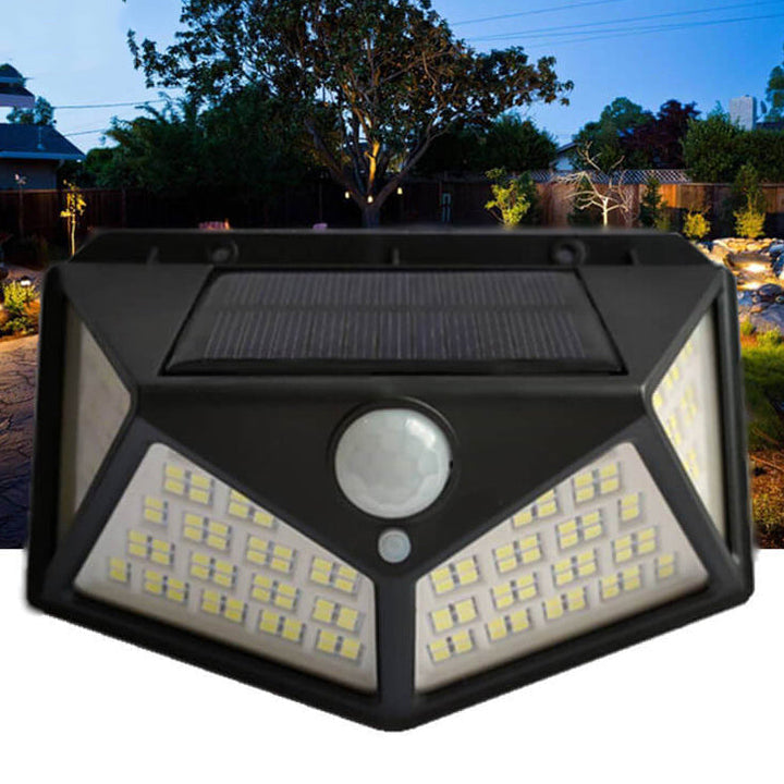 Solar Outdoor 162 LED Outdoor Waterproof Body Sensor Garden Lighting Wall Sconce Lamp | Kalsten