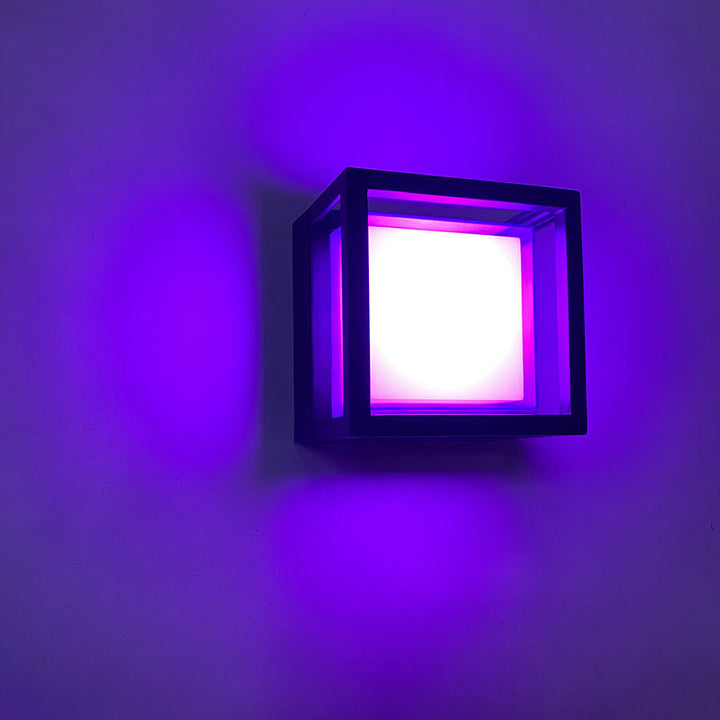 Modern Minimalist Waterproof Square Aluminum Acrylic LED Outdoor Wall Sconce Lamp For Garden | Kalsten