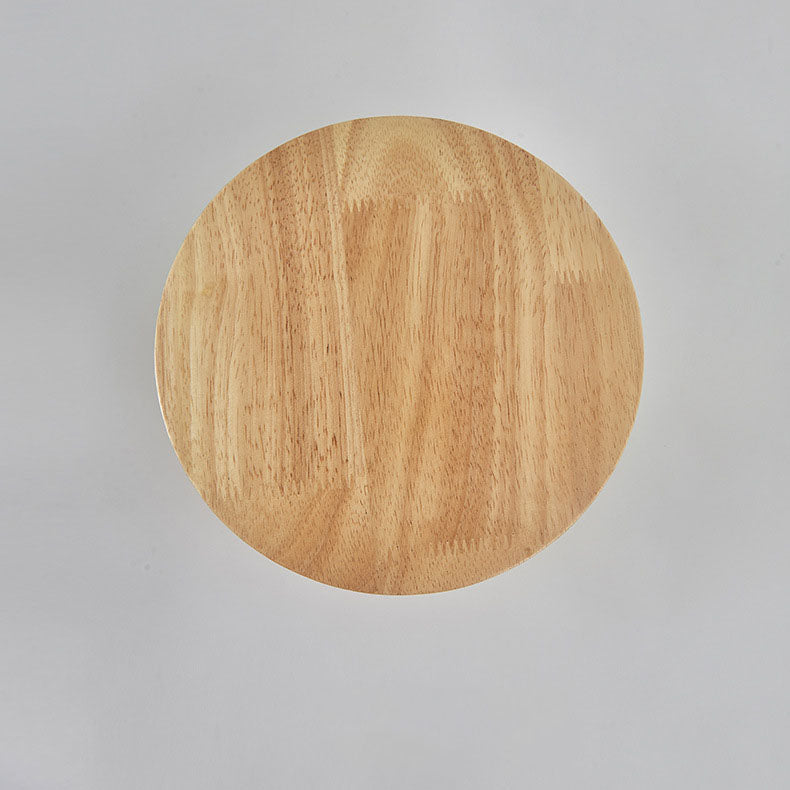 Minimalist Oval Wood LED Wall Lamp – Living Room