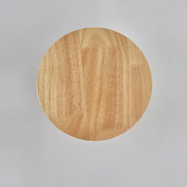 Minimalist Oval Wood LED Wall Lamp – Living Room