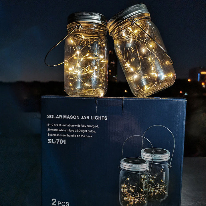Modern Art Deco Waterproof Solar Glass Stainless Steel Copper Wire Star LED String Lights Outdoor Lighting For Garden | Kalsten
