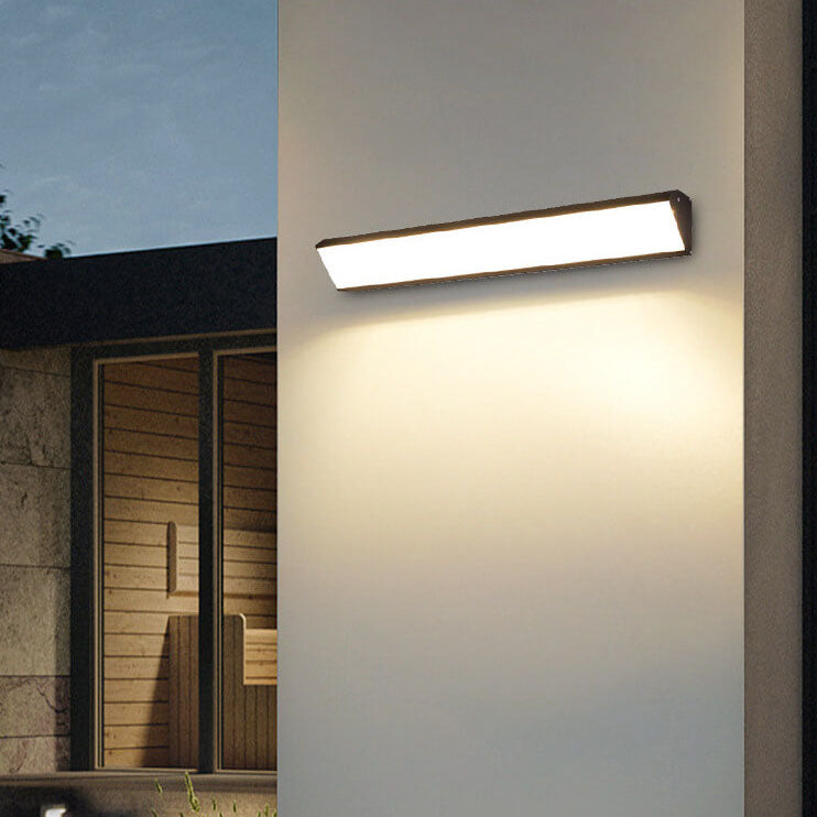 Modern Outdoor Long Bar Aluminum Acrylic Waterproof LED Wall Sconce Lamp | Kalsten