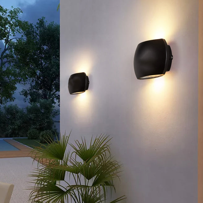 Contemporary Industrial Semicircle Aluminum LED Outdoor Wall Sconce Lamp For Garden | Kalsten